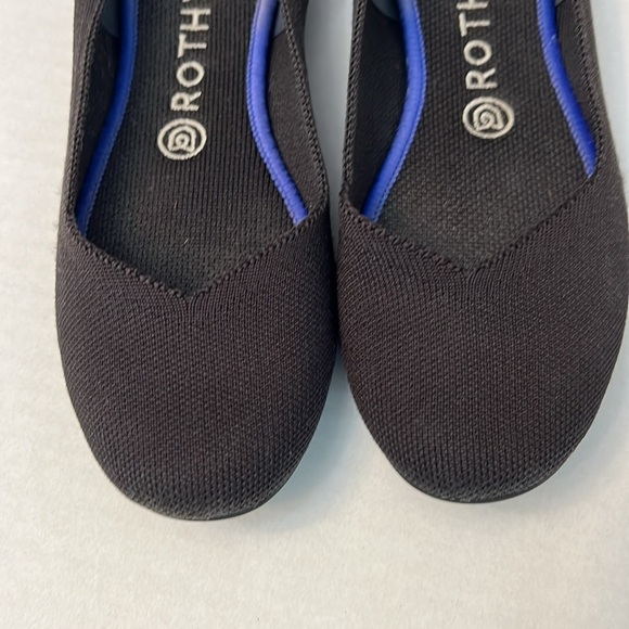 ROTHY’S THE FLAT BACK WITH BLUE TRIM ROUND TOE SLIP ON FLATS 8 - Picture 13 of 14
